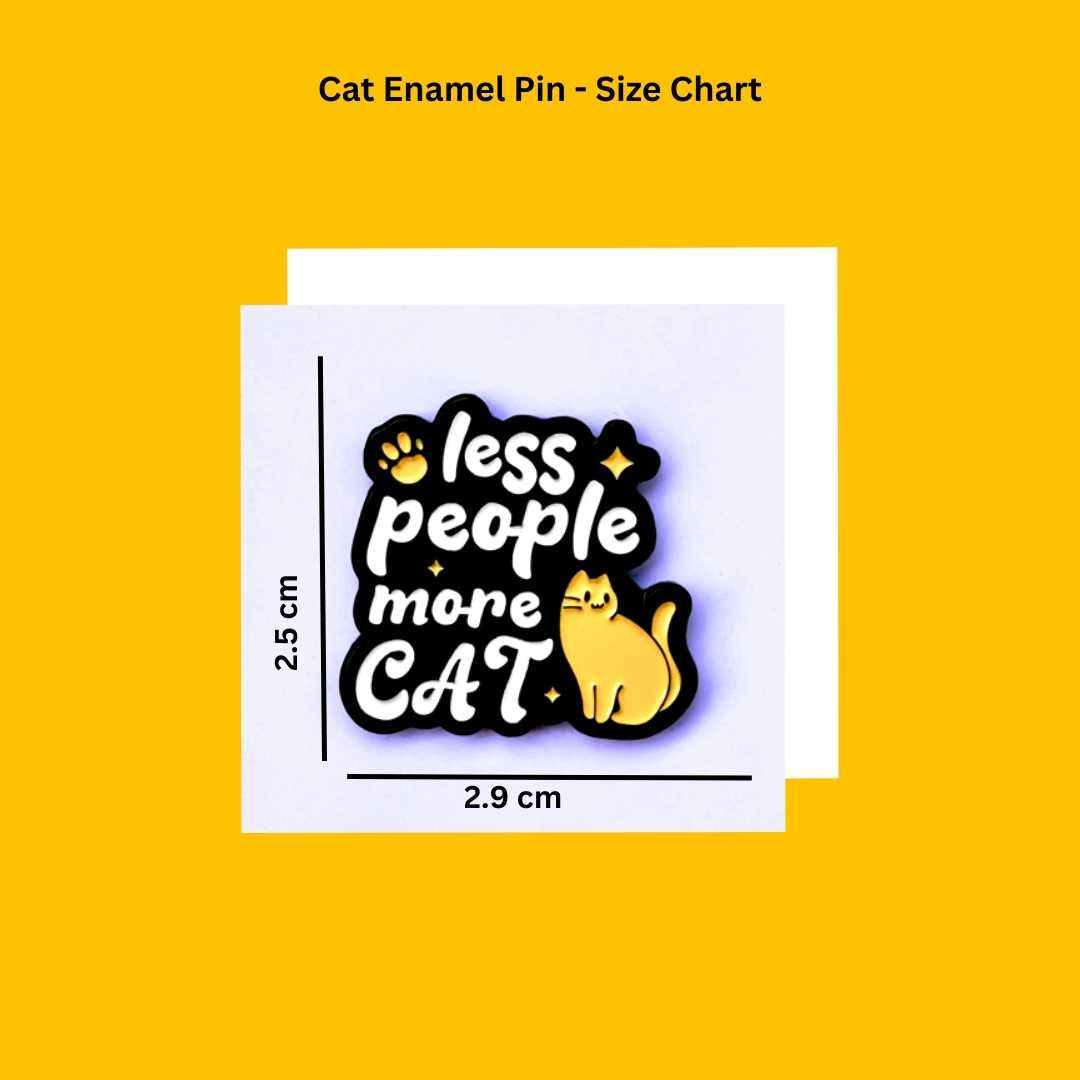 Cat Enamel Pin_Size Chart_Wags4Whiskers India