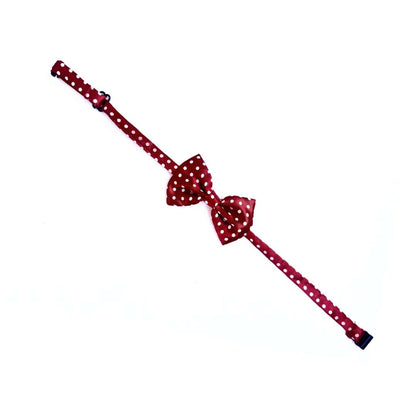 Classic Maroon Polka Cat Bow Tie
