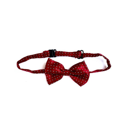 Maroon Polka Cat Bow Tie