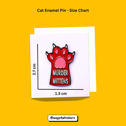 Cat Enamel Pin_Size Chart_Wags4Whiskers India
