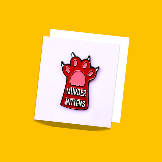 Murder Mittens Enamel Pins from Wags4Whiskers Pet Supplies Store Online India