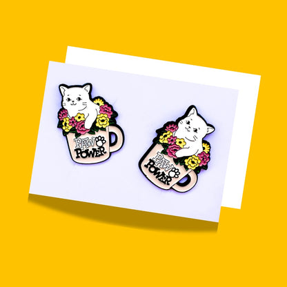 Cat Love Enamel Pins from Wags4Whiskers Pet Lifestyle Brand India