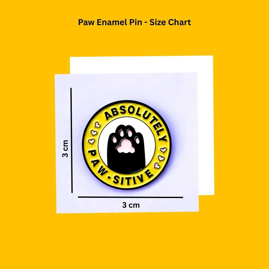 Cat Enamel Pin_Size Chart_Wags4Whiskers India