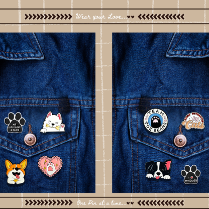 Dog Enamel Brooch Pins from Wags4Whiskers Pet Supplies India