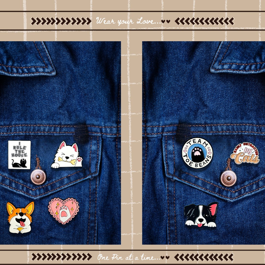 Pet Enamel Pins for Jackets from Wags4Whiskers India