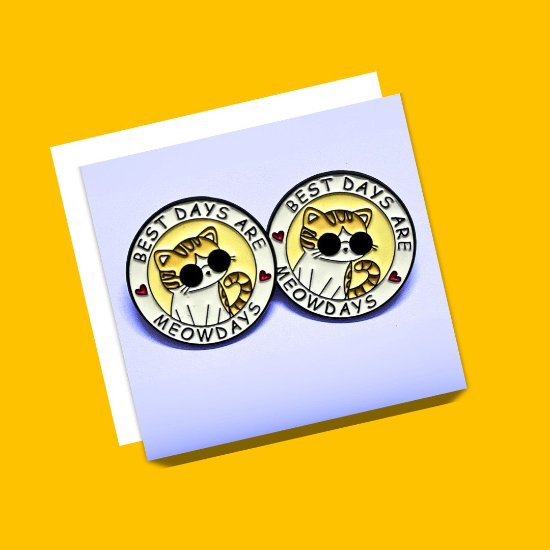 Catitude enamel pins from Wags4Whiskers Pet Suuplies Store India