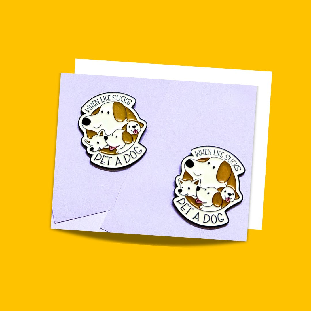 Dog Brooch Enamel pins from Wags4Whiskers Pet Accessories Store India