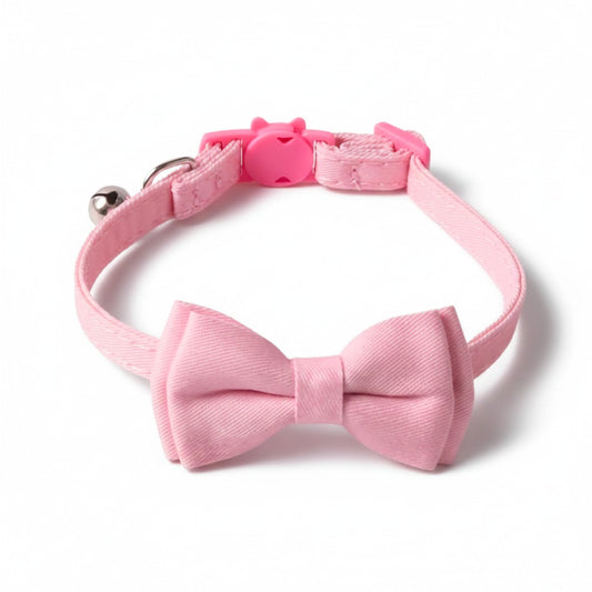 Pink Cat Bow Collar