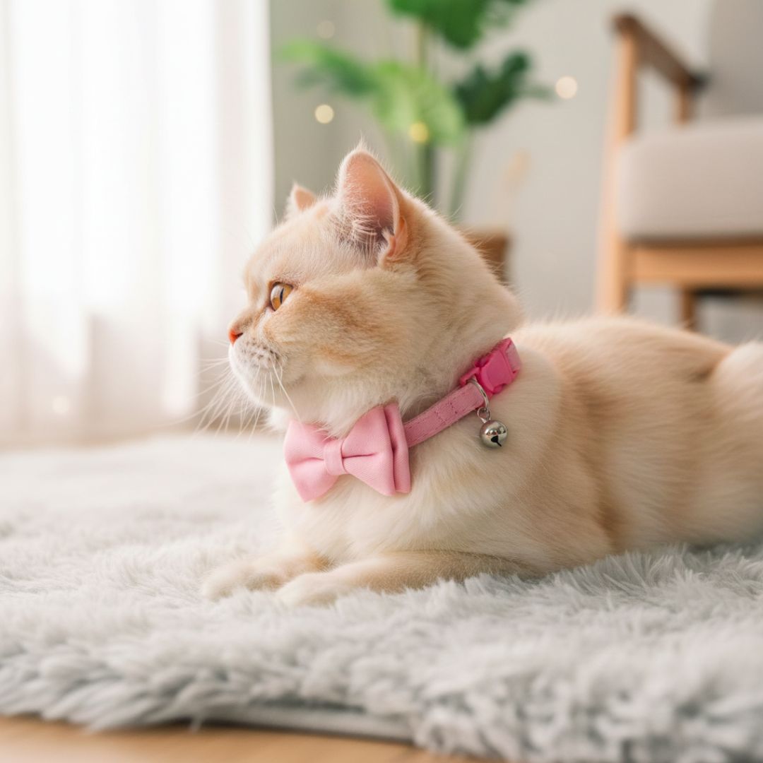 Cat Bow Collar with Bell India from Wags4Whiskers Pet Supplies Store