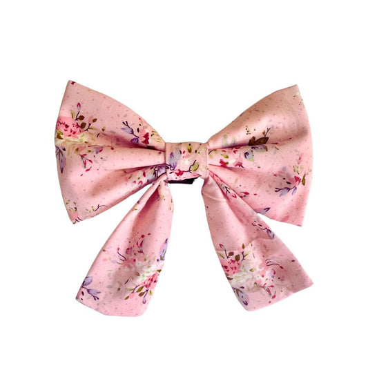 Pink Floral Sailor Bow for Dogs and Cats from Wags4Whiskers