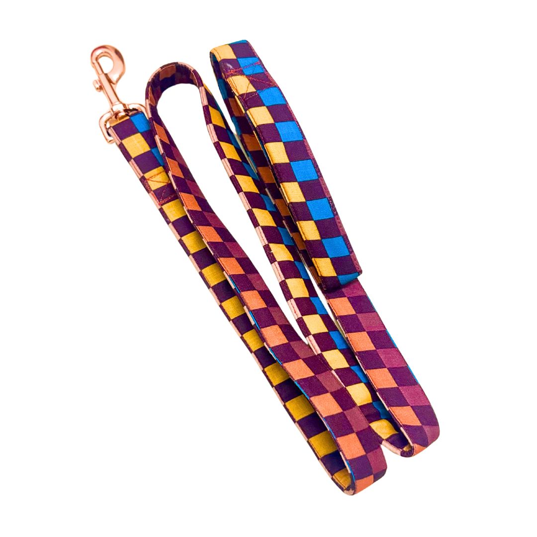 Plaid Pop-style dog leashes from Wags4Whiskers Pet Supplies Store