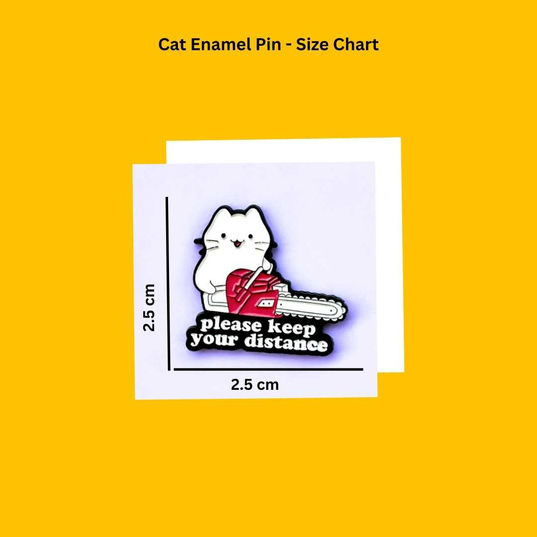 Cat Enamel Pin_Size Chart_Wags4Whiskers India