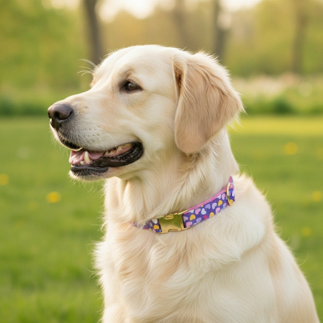 Heart Print Dog Collars from Wags4Whiskers Pet Supplies Store India