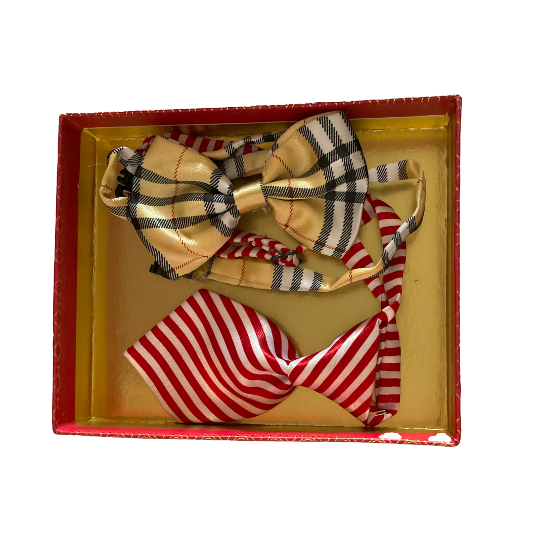 Christmas styled Cat Bows from Wags4Whiskers Pet Store