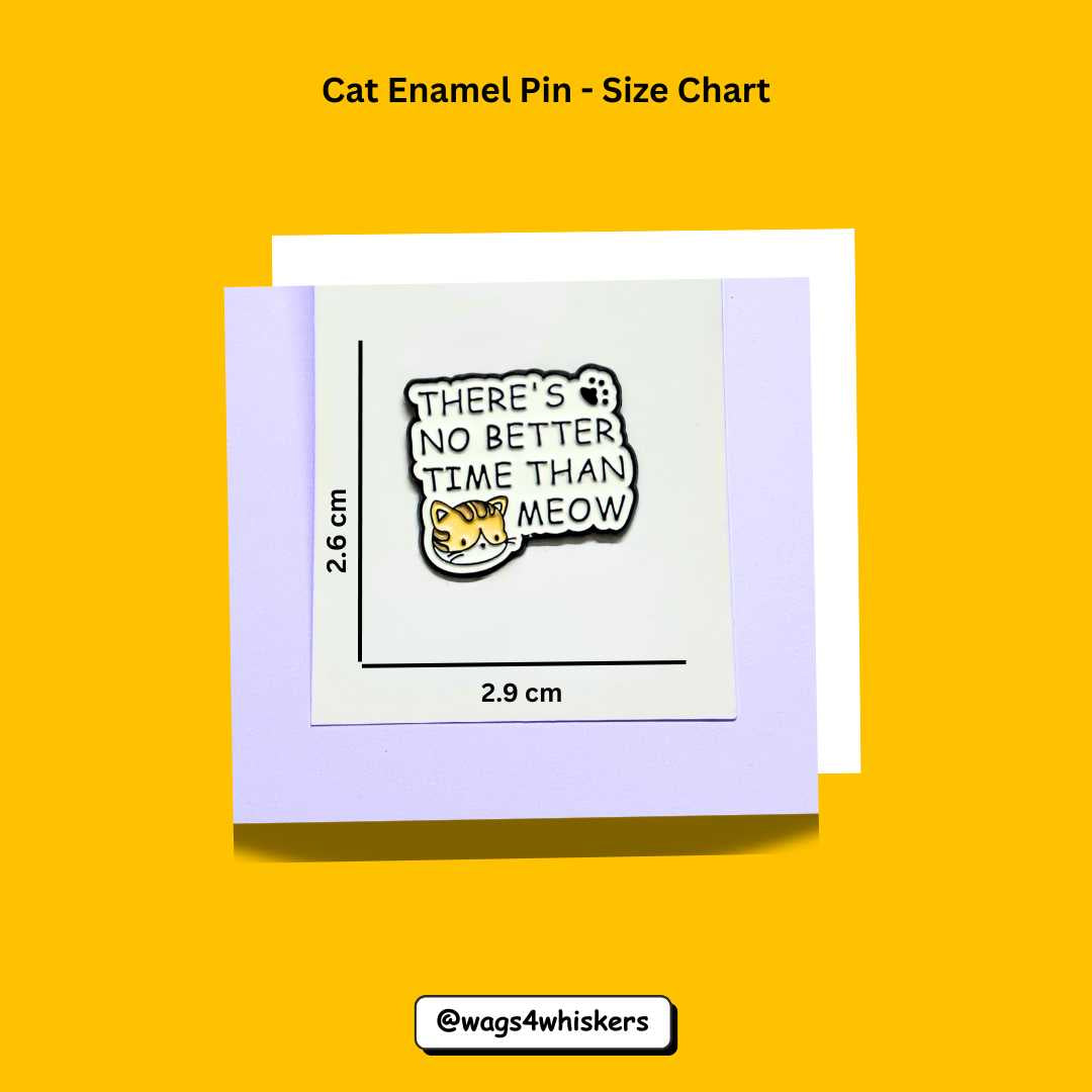 Cat Enamel Pin_Size Chart_Wags4Whiskers India