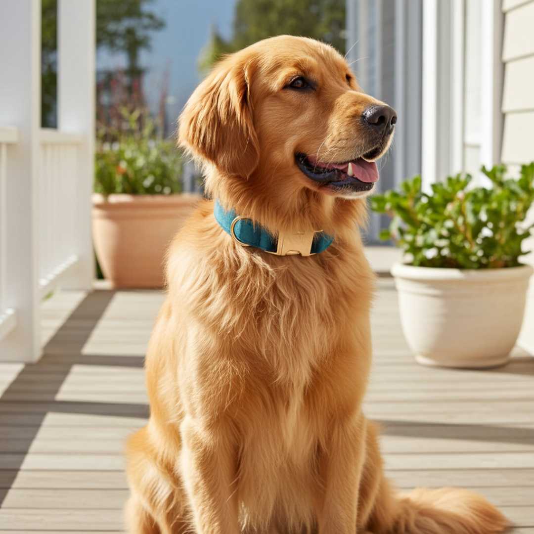 Green Velvet Dog Collar