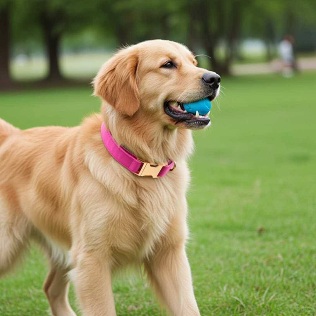 Pink Velvet Dog Collar