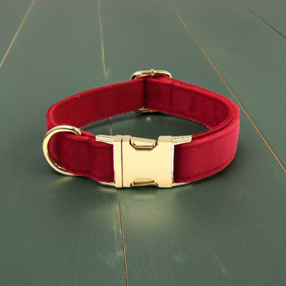 Red Velvet Dog Collar