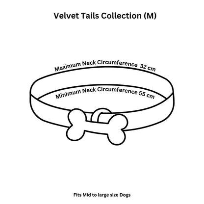 Blue Velvet Dog Collar