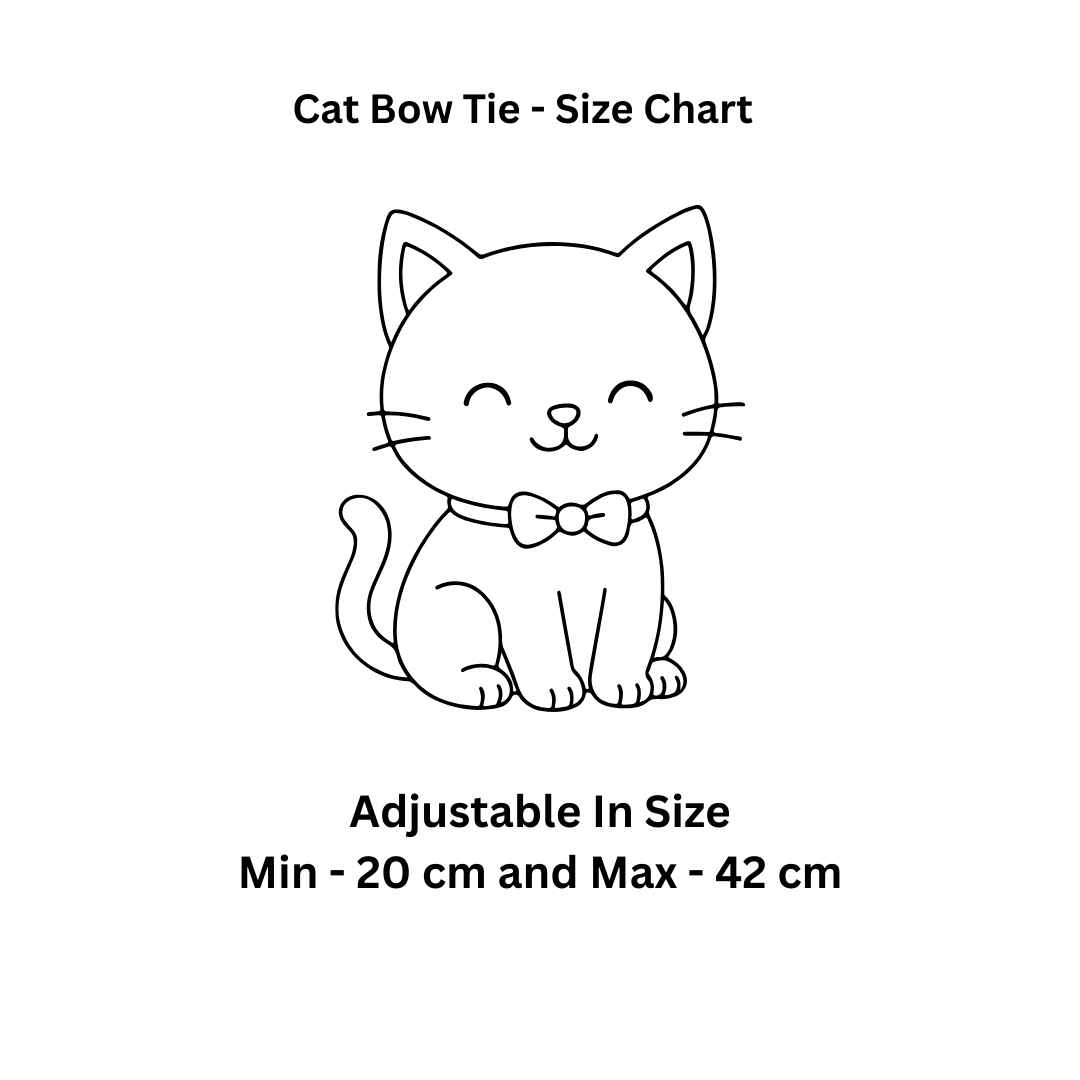 Cat Bow Tie Size Chart  - Wags4Whiskers India