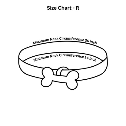 Size chart for Dog collars (Fits mid to large dog breeds)