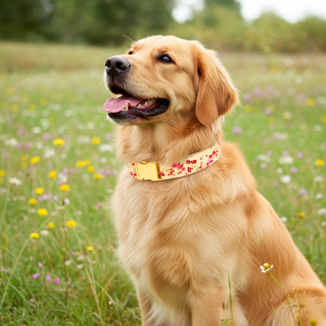 Floral Dog Collar Belts  from Wags4Whiskers Pet Accessories Store India
